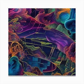 Psychedelic Landscape Canvas Print