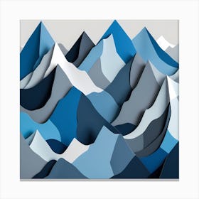 Paper - Mountains Canvas Print