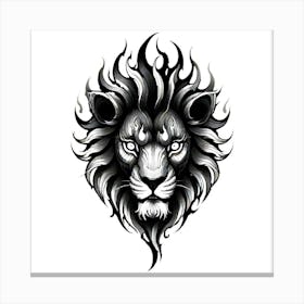 Lion Head Tattoo 12 Canvas Print