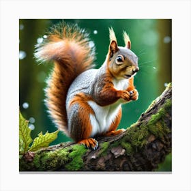 Squirrel In The Forest 296 Canvas Print