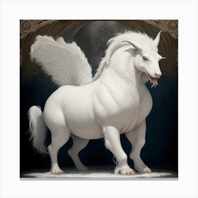 White Unicorn Canvas Print