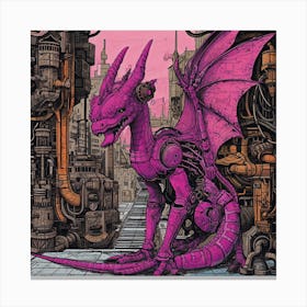 Pink Dragon Canvas Print