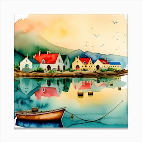 Coastal Village No.3 Canvas Print