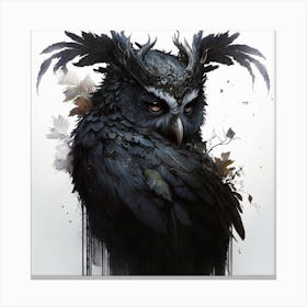 Black Owl Canvas Print