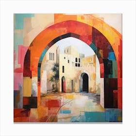 Abstract Contemporary Art Print - Through The Archway Canvas Print