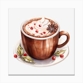 Hot Chocolate With Whipped Cream Canvas Print