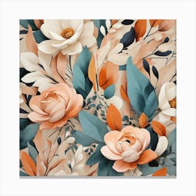 Floral Wallpaper 1 Canvas Print