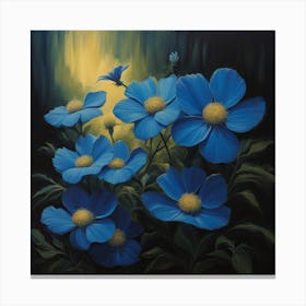 Blue Cosmos Canvas Print