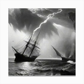 Storm Black And White Canvas Print