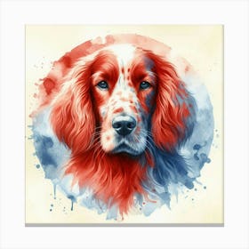 Watercolor Irish Setter 3 Canvas Print