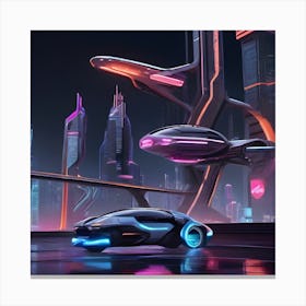 Futuristic City 3 Canvas Print