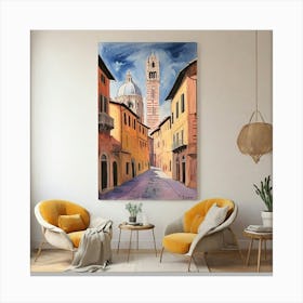 Siena Italy Fauvist Painting Art Print 1 Canvas Print