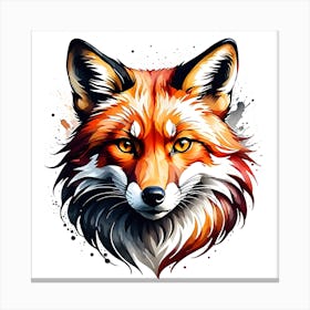 Fox Head 4 Canvas Print