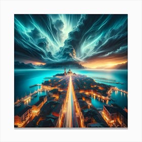 City At Night Canvas Print