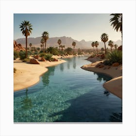 River In The Desert Canvas Print