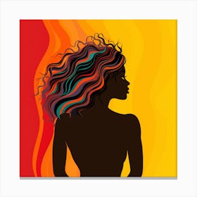 Silhouette Of A Woman 1 Canvas Print