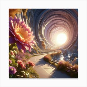 Tunnel Of Flowers Canvas Print