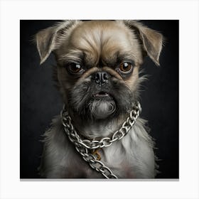 Dog With Chains Canvas Print
