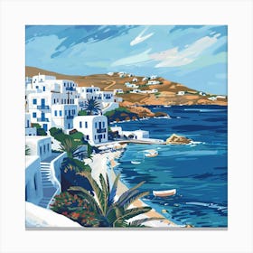 Mykonos Painting 1 Canvas Print