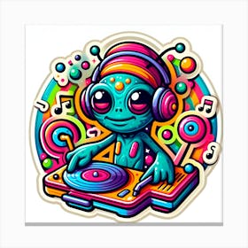 Alien Dj 4 Canvas Print