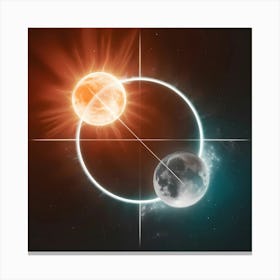 Moon And Sun Canvas Print