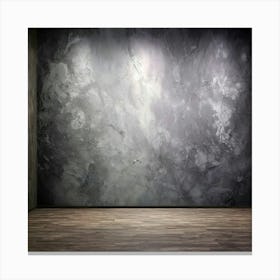 Empty Room With A Gray Wall Canvas Print