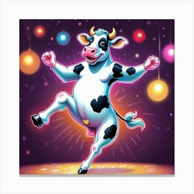 Dancing Cow Canvas Print