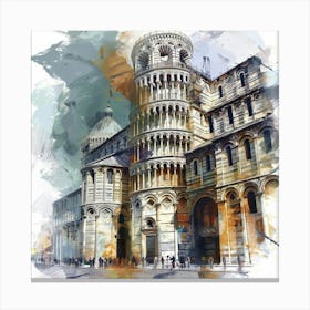 Leaning Tower Of Pisa 10 Canvas Print