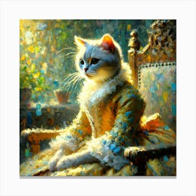 Cat In A Dress Canvas Print