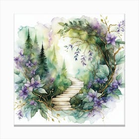 Stairway To The Forest Canvas Print