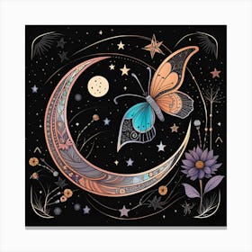 Spirit zodiac Gemini butterfly Canvas Print