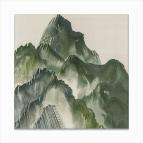 Japanese Watercolour Of Mount Nasu 2 Canvas Print