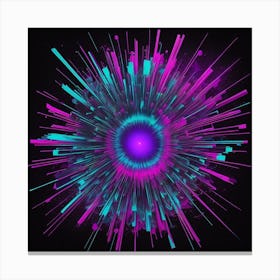 Color Explosion 1, an abstract AI art piece that bursts with vibrant hues and creates an uplifting atmosphere. Generated with AI,Art style_Neon,CFG Scale_3.0,Step Scale_50 Canvas Print