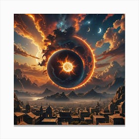 Aeon Solar Eclipse Canvas Print