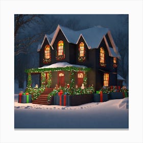 Christmas House 41 Canvas Print
