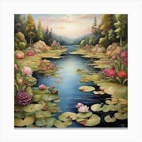 Beautiful Pond Art Print 0 Canvas Print