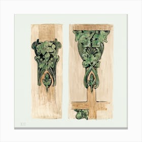Bronze Capitals For The Interior Of The Fouquet Boutique, Alphonse Maria Mucha Canvas Print