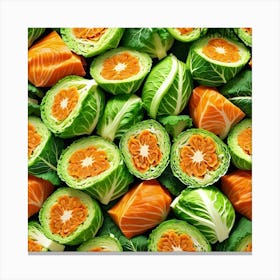 Carrots And Cabbages Canvas Print