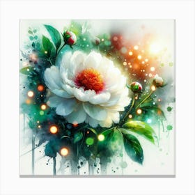 Peony Flower Canvas Print