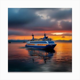 Sunset On The Water 9 Canvas Print