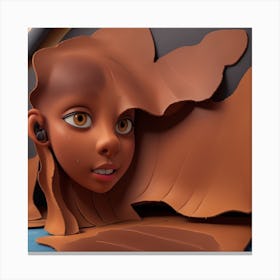 Afro Head Canvas Print