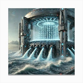 A High Tech, Sci Fi Scene Showcasing The Leviathan 2 Canvas Print