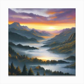 Landscape Painting Hd Hyperrealistic 10 Canvas Print