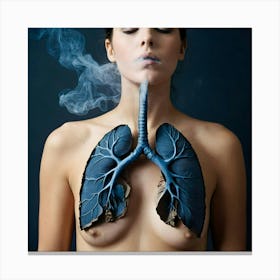 Lungs Stock Videos & Royalty-Free Footage 3 Canvas Print