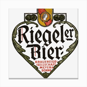 Riegeler Bier Canvas Print