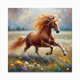 Horse In The Meadow 14 Canvas Print