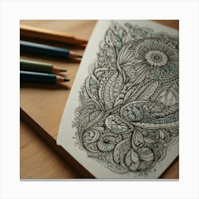 Zentangle Canvas Print