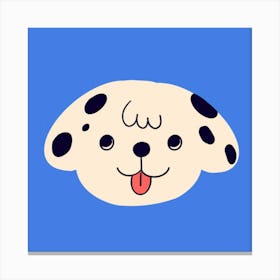 Blue Dalmatian Dog Canvas Print