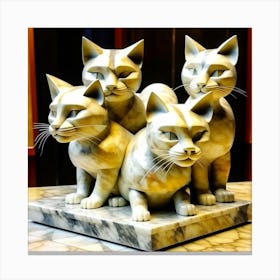 Four Cats Canvas Print