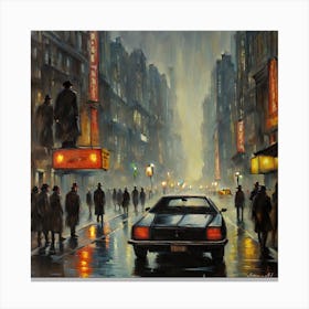 Night In New York City Canvas Print